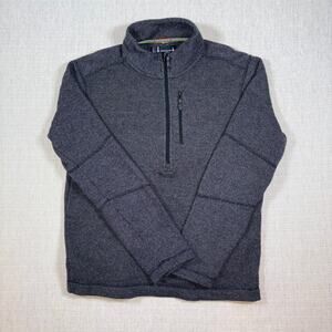 Smartwool Men's Sparwood Half Zip Sweater Gray Merino Wool Blend L Worn 1x